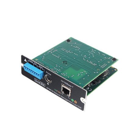 (AP9619) WEB/SNMP kártya 10/100Mbit-es, adat logolással + homérséklet szenzorral kiegészítheto Felújított